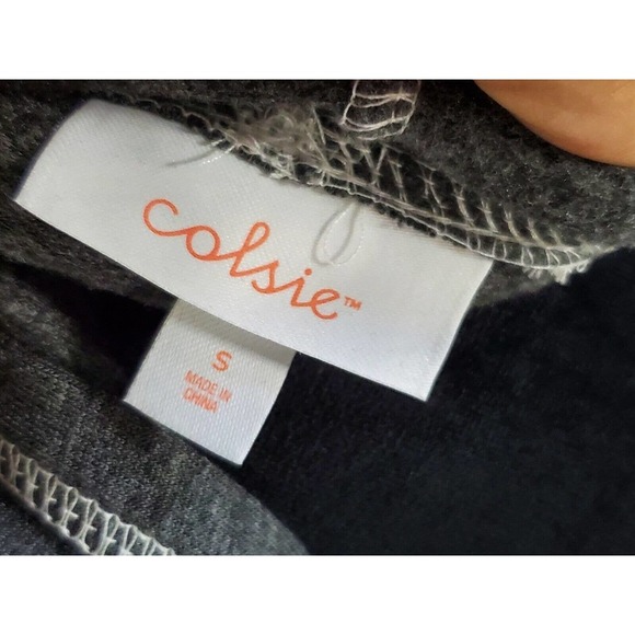 Colsie Women's Dark Gray Rayon Long Sleeve Hooded Pullover Knit Sweater Size S - Picture 7 of 10